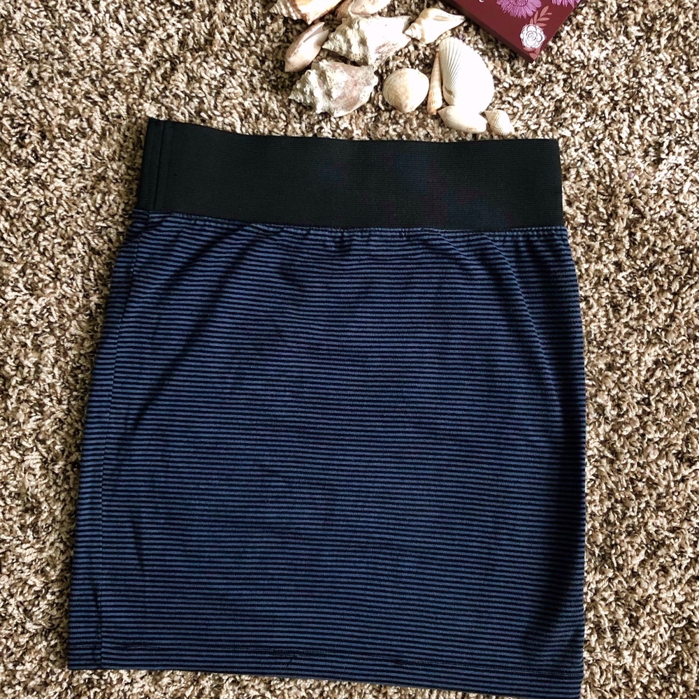 Black and Blue mini skirt